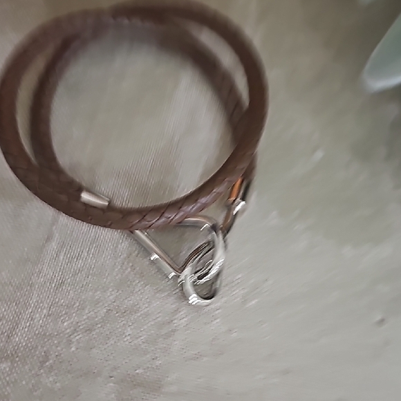 Hermes Brown Braided Leather Bracelet with BOX - Picture 4 of 4
